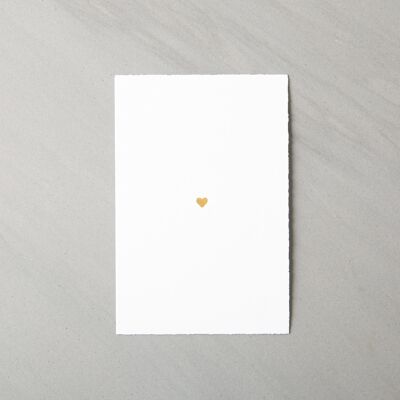 tarjeta estampada a mano "GOLDEN HEART"