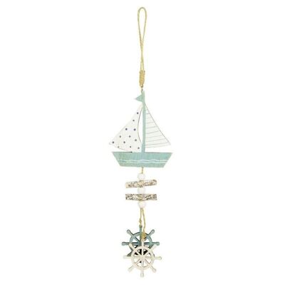 Decoración colgante de velero, 33 cm