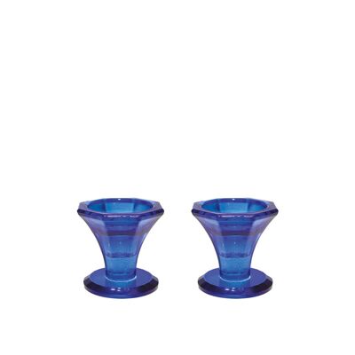 Candelabros h5 azules.5 cm - juego de 2