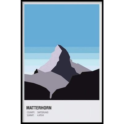 Matterhorn Switzerland Day - Poster gerahmt - 20 x 30 cm