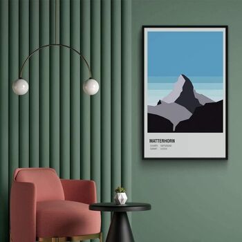 Matterhorn Switzerland Day - Affiche encadrée - 20 x 30 cm 4