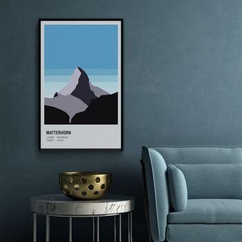 Jour du Cervin Suisse - Toile - 40 x 60 cm 2