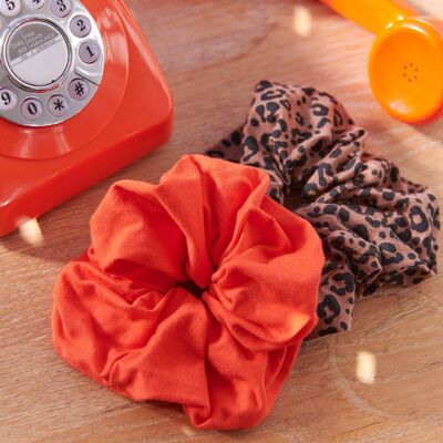 Pack de 2 coleteros extragrandes - Leopardo marrón | Rojo