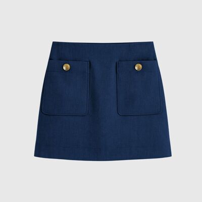 GONNA CORTA GILMA blu navy