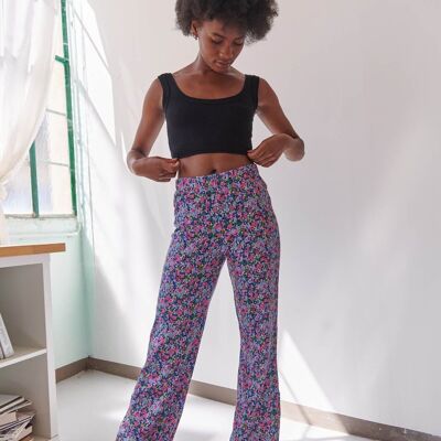 Pantaloni svasati in cotone biologico - Viola Confetti