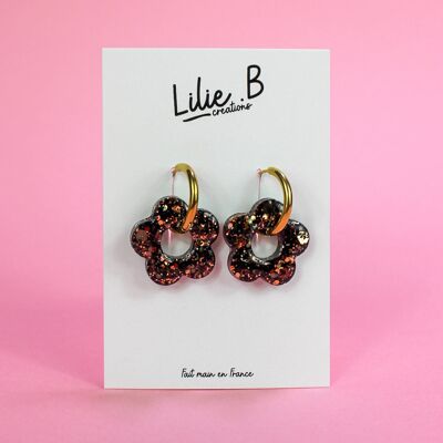 Boucles d'oreille Pampilles Fleurs Otoño 1