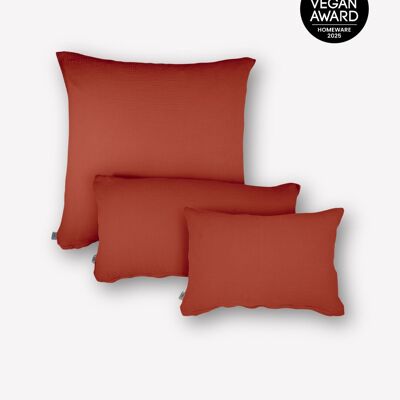 Almohada de muselina "Eliane" • Rojo cobre