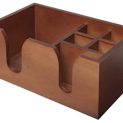 Bar Caddy - Almacenamiento de pajitas y servilletas - Madera