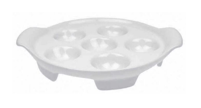 Piatto per lumache - Porcellana - 6 fori