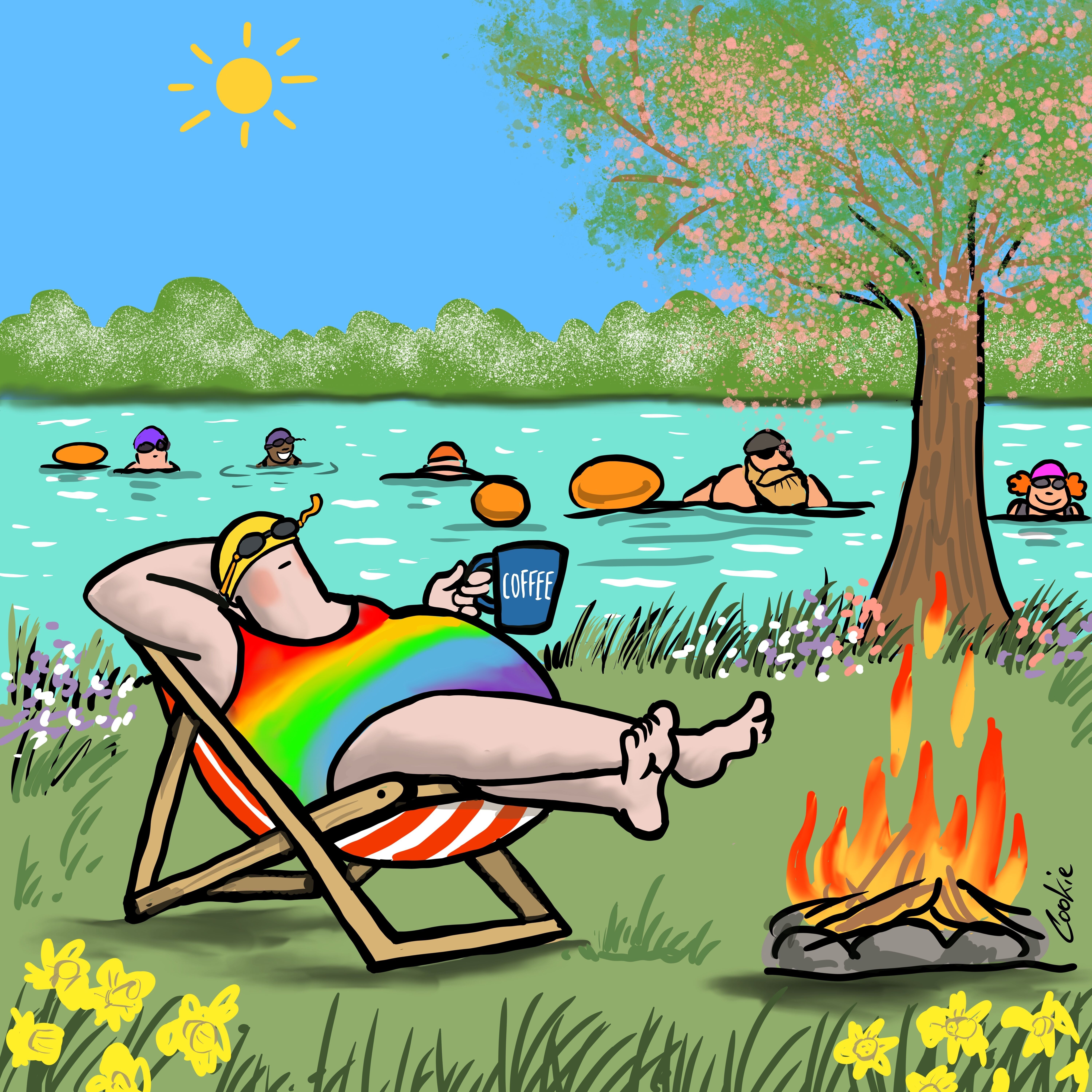 Flocker | Altezza dell'estate | Biglietti d'auguri vuoti Kimmer