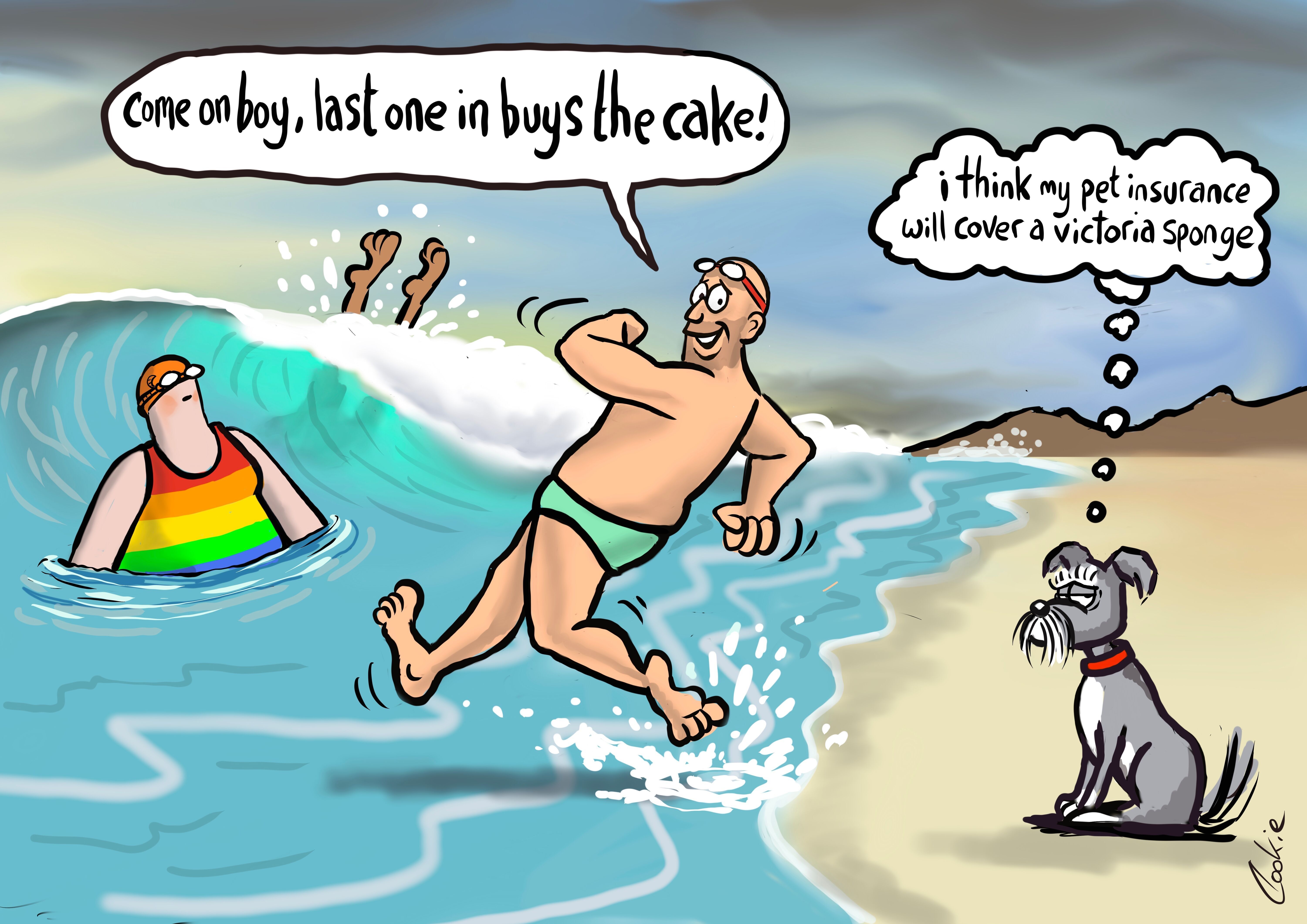 Flocker | L'ultimo compra una torta | Biglietti di auguri Kimmer Blank