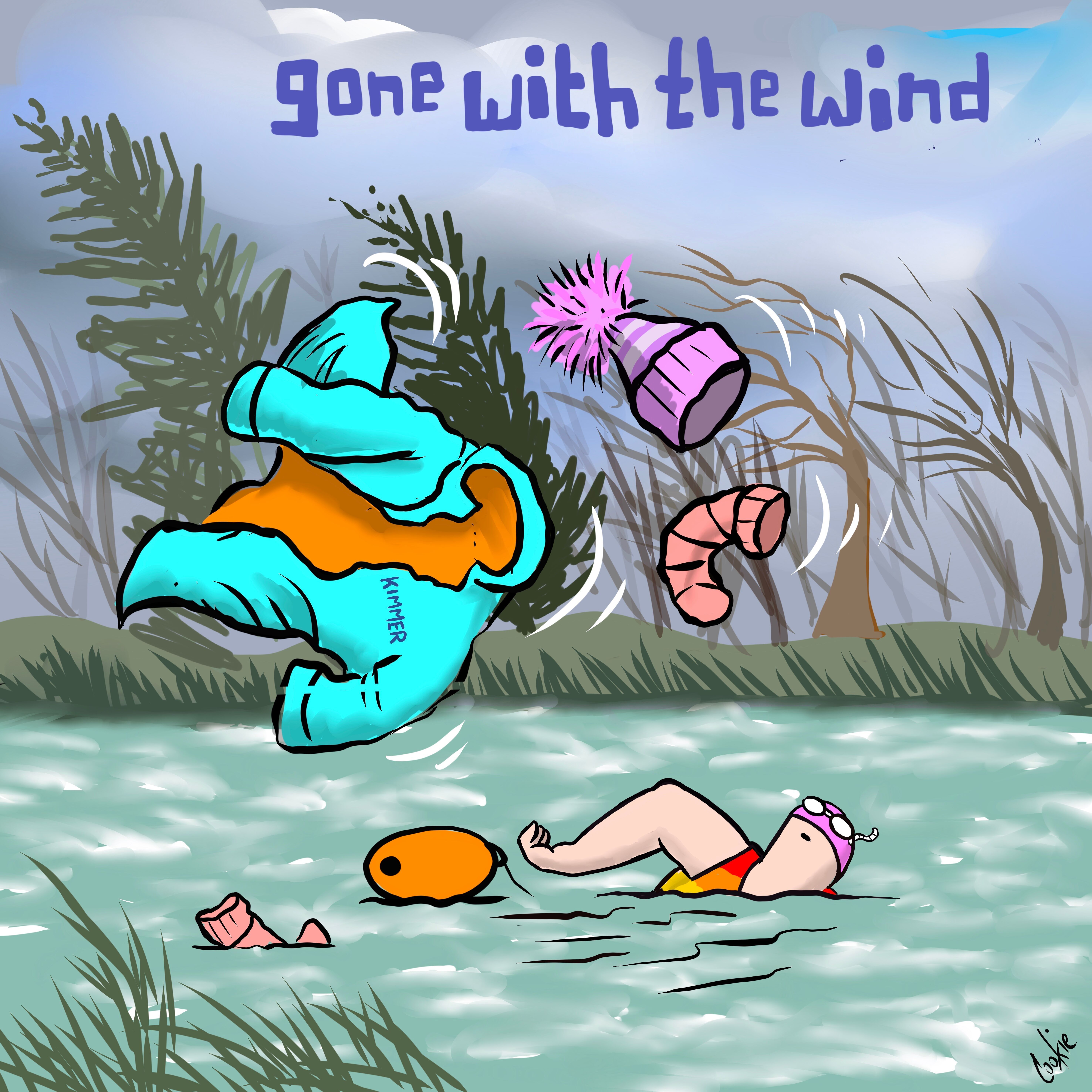 Flocker | Gone With The Wind | Kimmer Blank Greetings Card