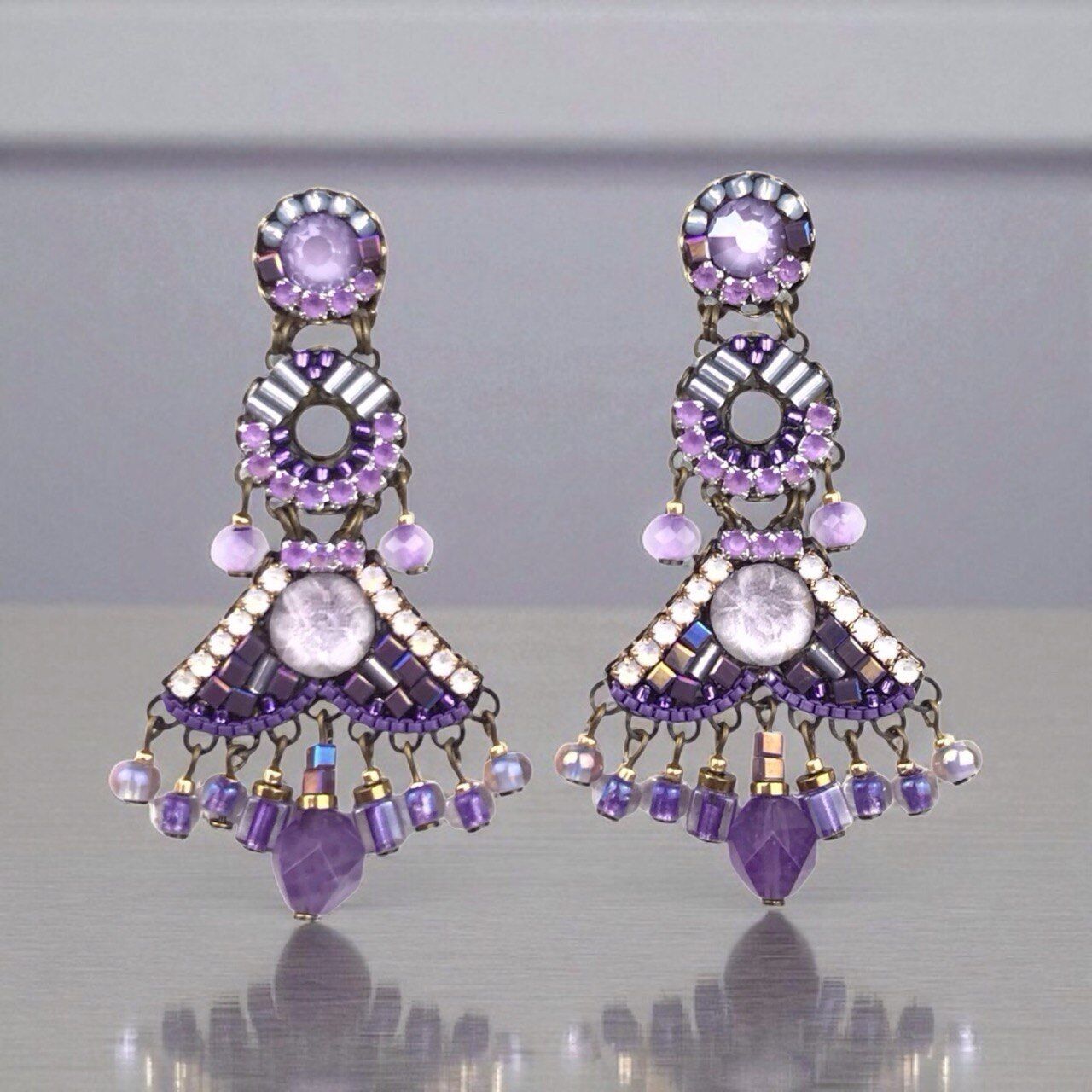 Orecchini di cristallo fatti a mano ISLAND MOV