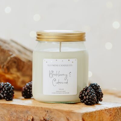Blackberry & Cedarwood Soy Wax Candle