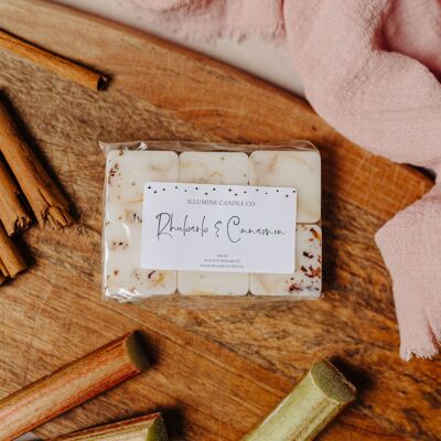 Fondants de cire de soja à la rhubarbe et à la cannelle