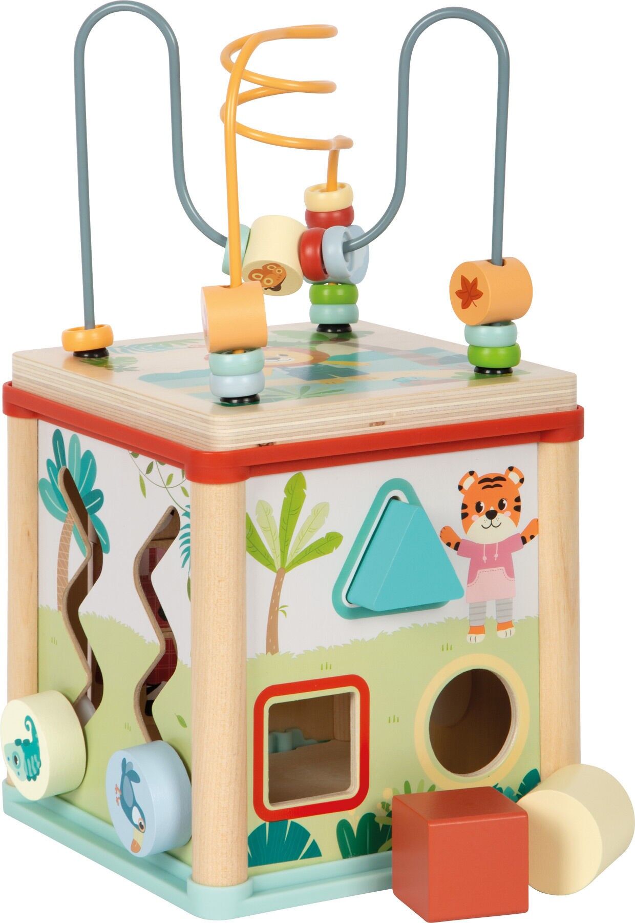 Motor skills cube "Jungle Friends" | Motor skills toy | Wooden toy