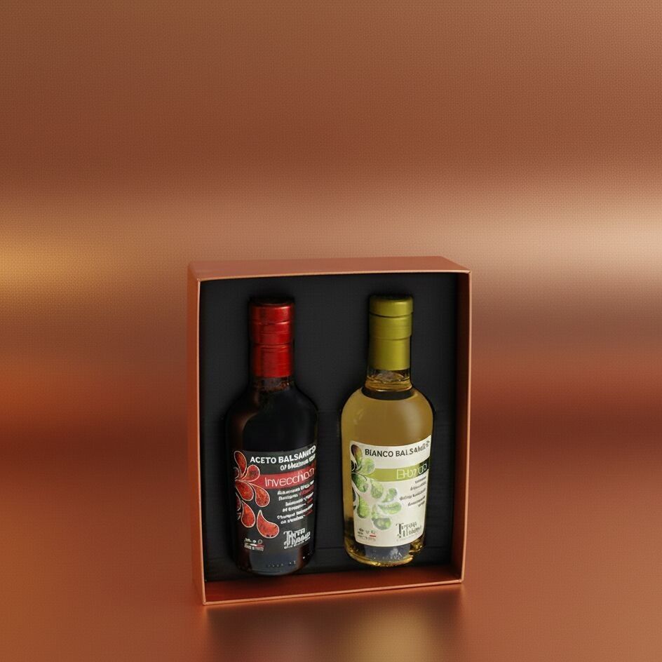 Confezione Regalo: Balsamico Invecchiato E Condimento Bianco