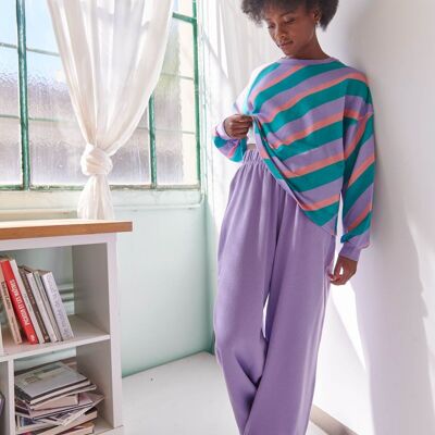 Pantaloni da jogging in cotone biologico al 100% - Viola