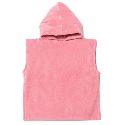 Poncho Coton Bio bambino 2-4 anni - Rosa Malabar