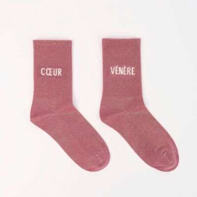 Calcetines de lentejuelas desiguales CORAZÓN/VENERE