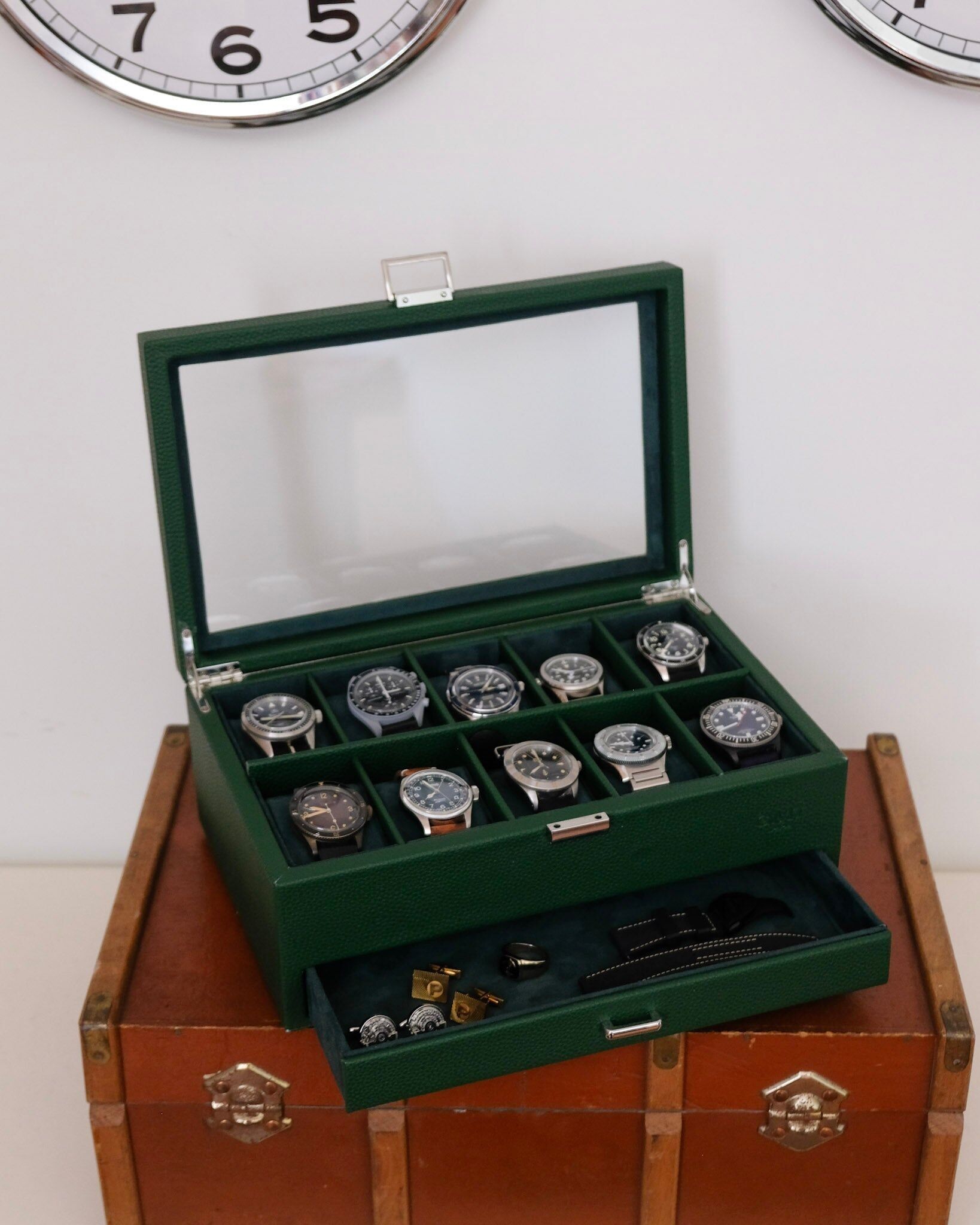 Jean Uhrenbox 10 Fächer + Schublade