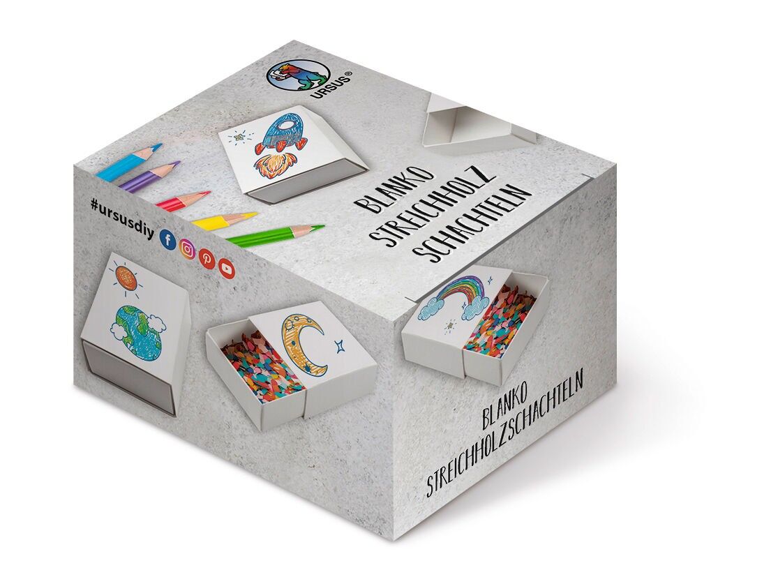 Blanko-Streichholzschachteln