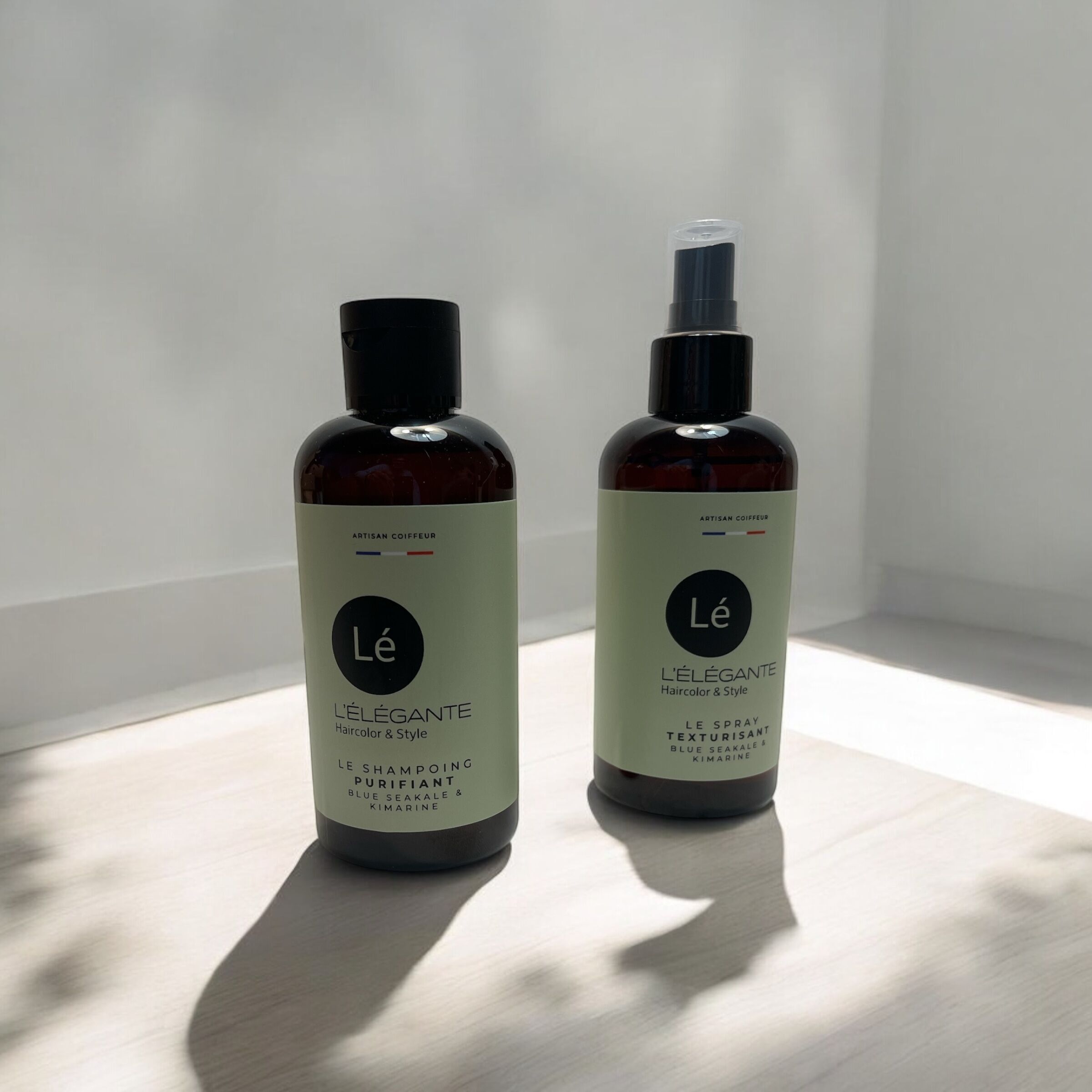 Pack découverte Gamme purifiante / 1 shampooing bain purifiant 200ML / 1 spray purifiant salin aux 2 algues 200ML / sans paraben , sans sulfate , sans silicone