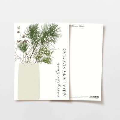 Christmas card Vase merry Christmas, FSC certified