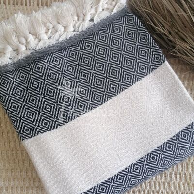 Funda de cama, Sofá Alhambra Negro 100% Algodón Oeko-Tex