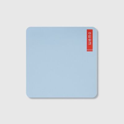 Bloc de notas reutilizable azul pastel (azul pastel) versión tipo bloc.2 / Wemo: su recubrimiento de superficie es especial para reescribir con bolígrafo: 3R, Reescritura, Reutilizable, Resistente.