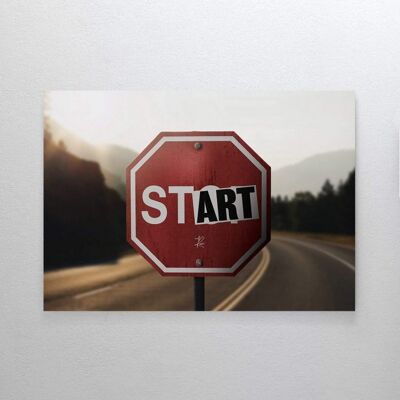 Señal de Stop (Día) - Póster enmarcado - 40 x 60 cm