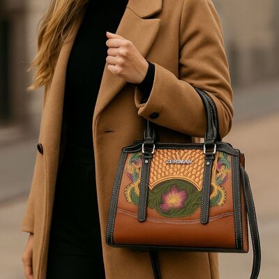 Sac en cuir pour femme Zerimar - Exclusif et décontracté gravé
