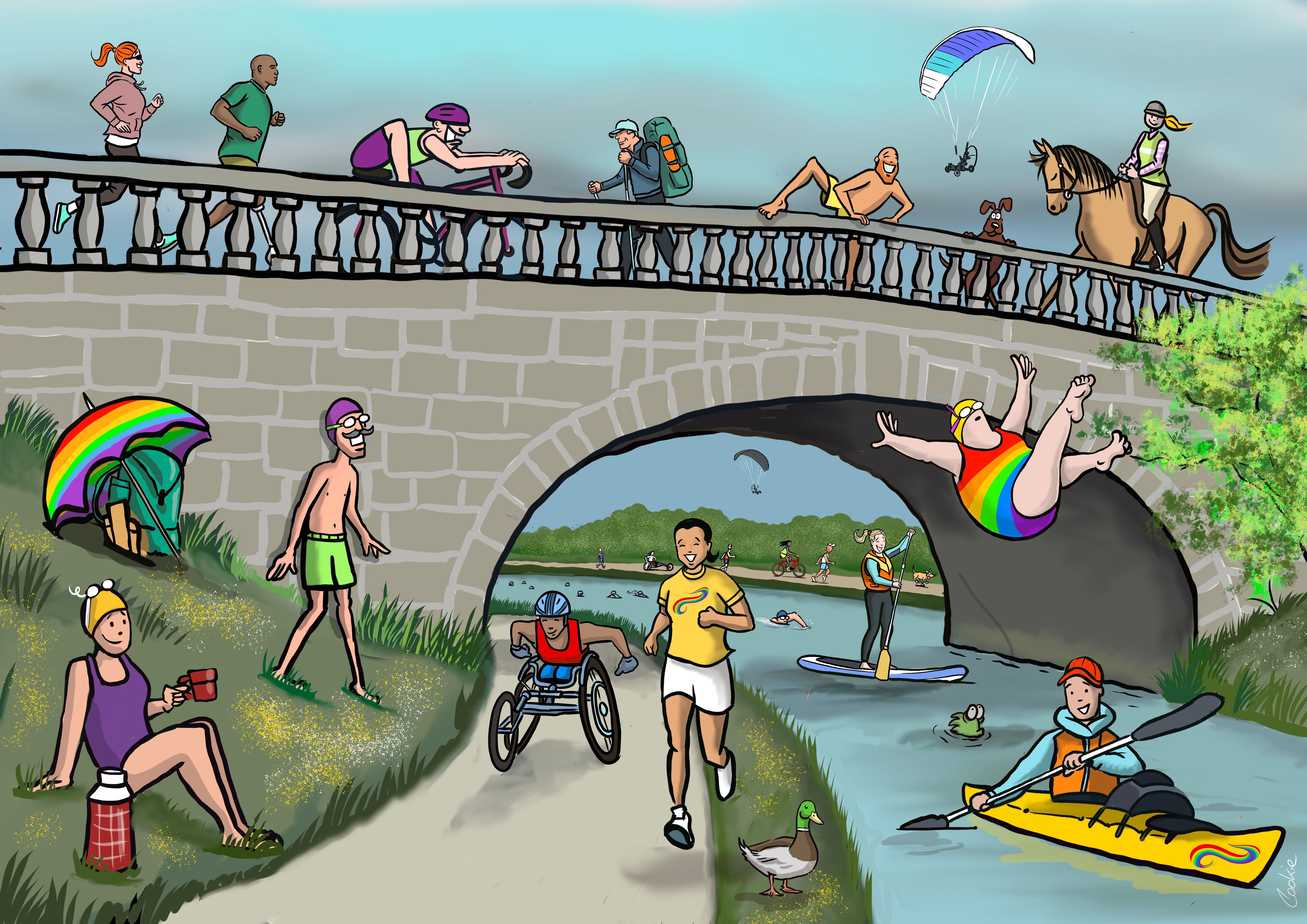 Flocker | Spring Jump | Biglietti di auguri Kimmer Blank