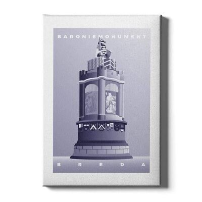 Baroniemonument - Poster ingelijst - 20 x 30 cm - Blauw
