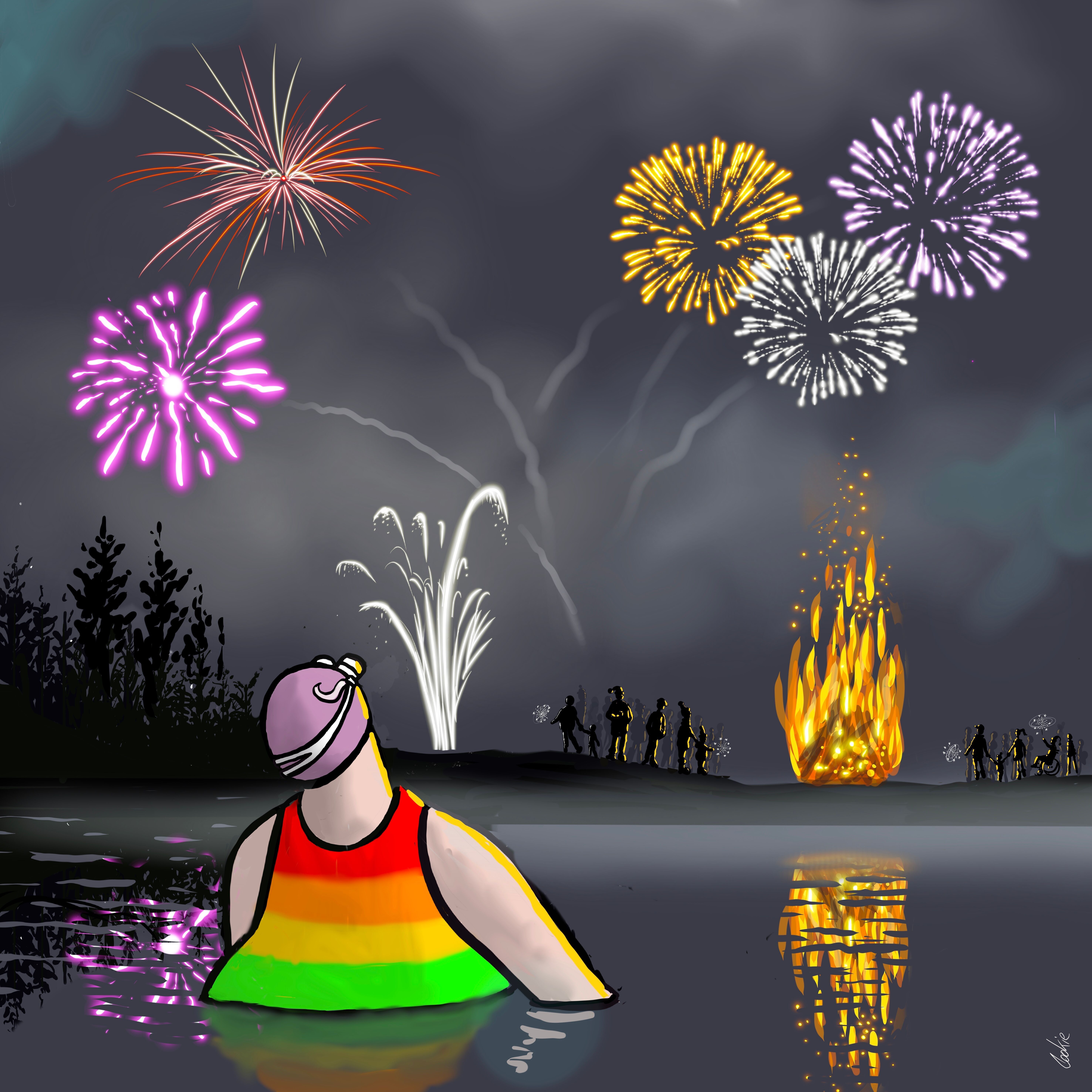 Flocker | Fuochi d'artificio | Biglietti d'auguri vuoti Kimmer