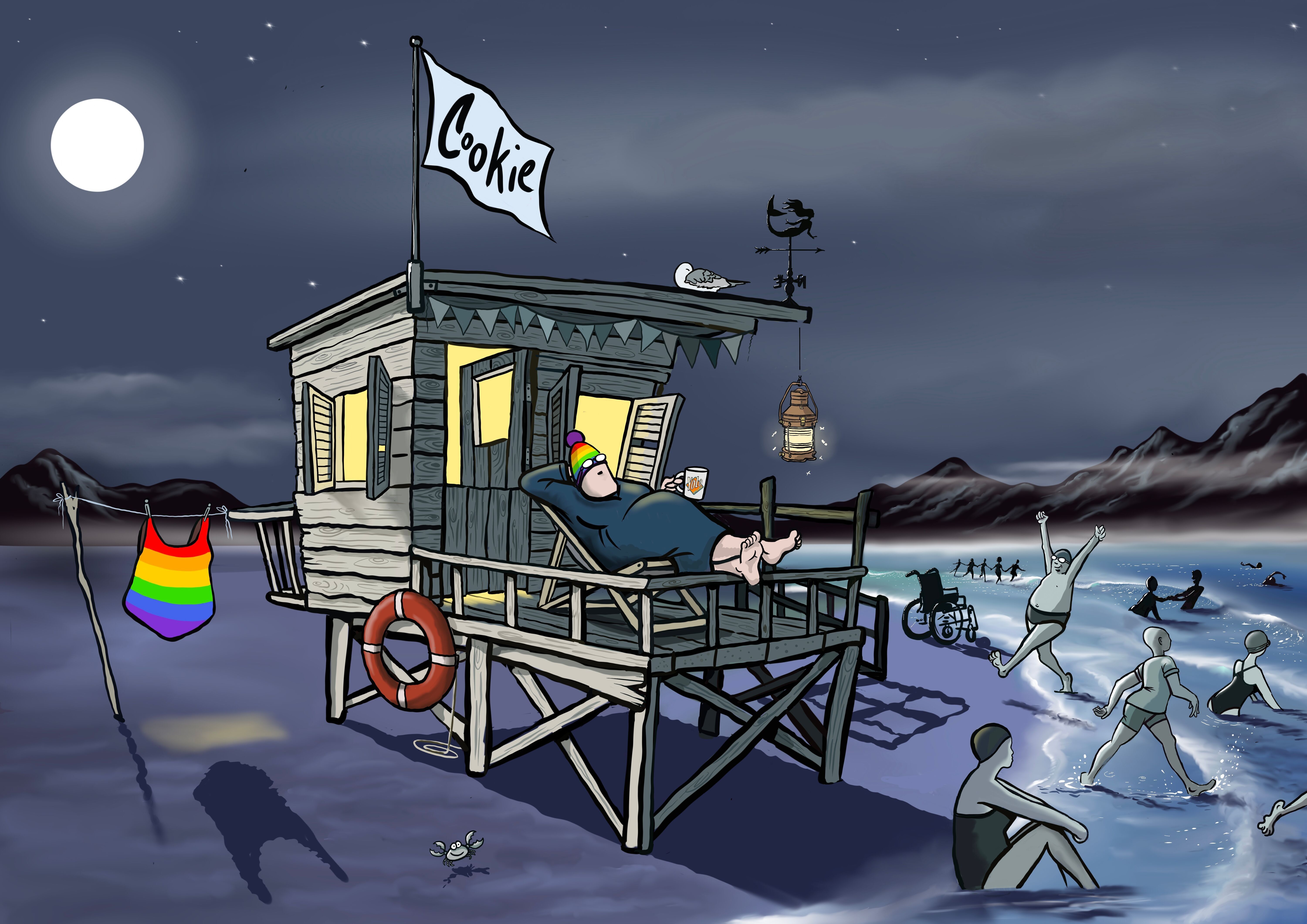 Flocker | Beach Hut | Biglietti d'auguri vuoti Kimmer