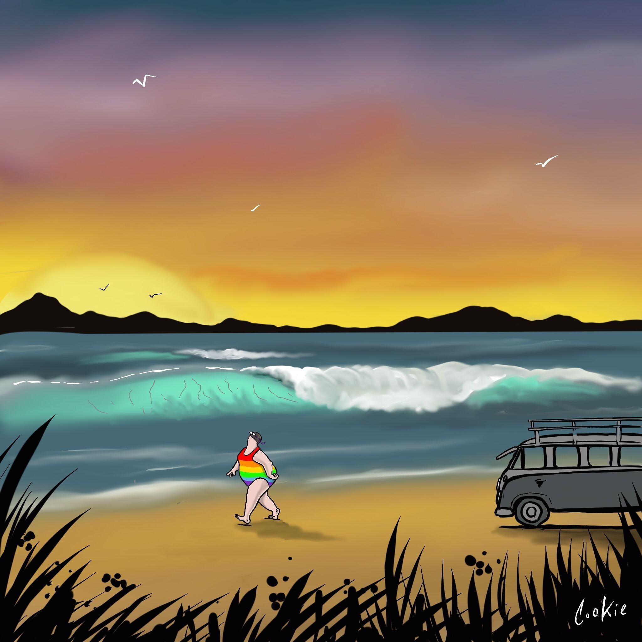 Flocker | Wetter The Better VS II | Kimmer Blank Greetings cards