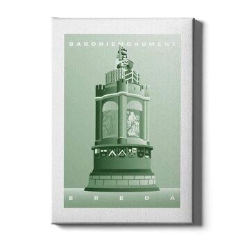 Monument Baronie - Affiche encadrée - 20 x 30 cm - Gris 3