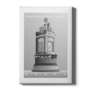 Barony Monument - Affiche encadrée - 50 x 70 cm - Gris 2