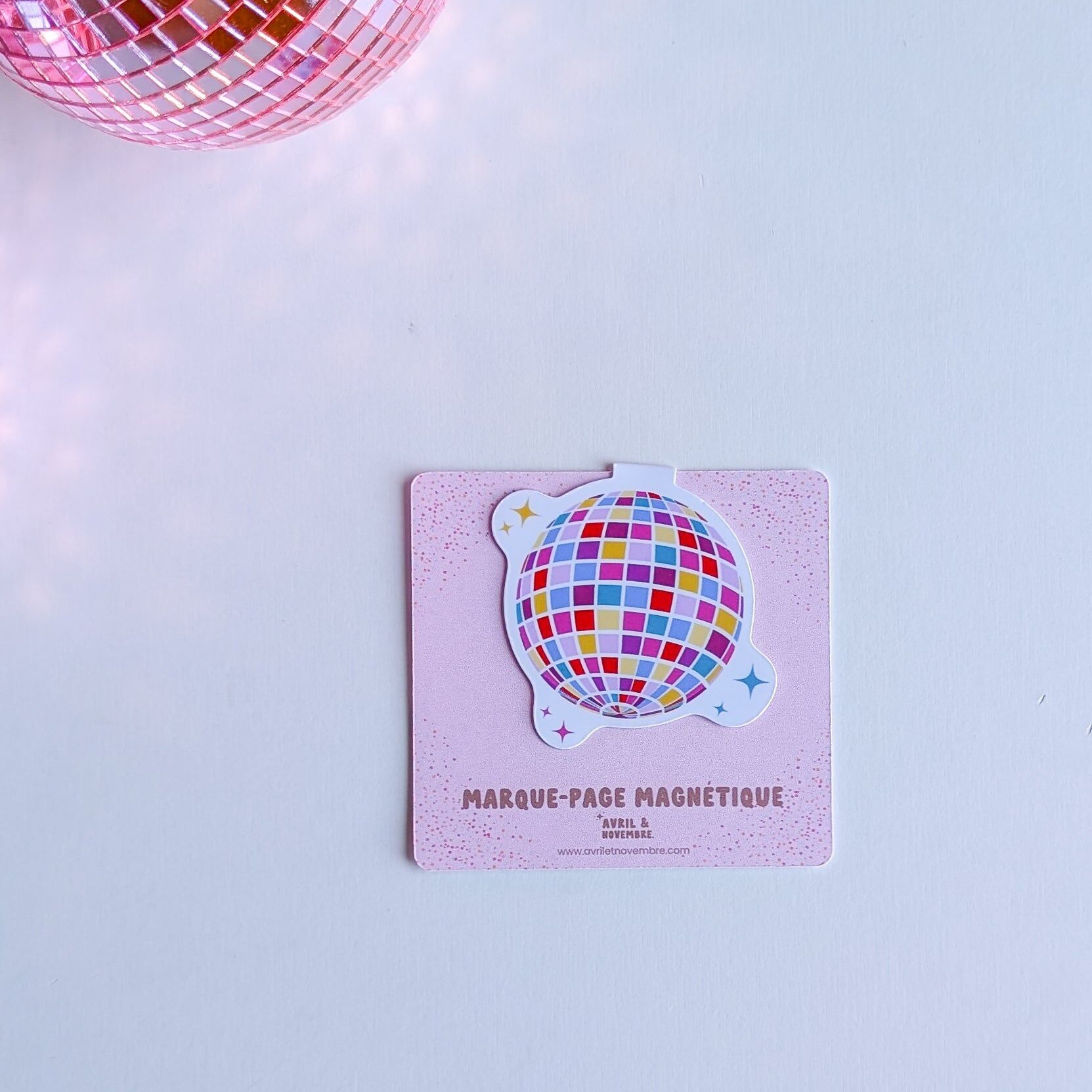 Segnalibro magnetico – Palla da discoteca