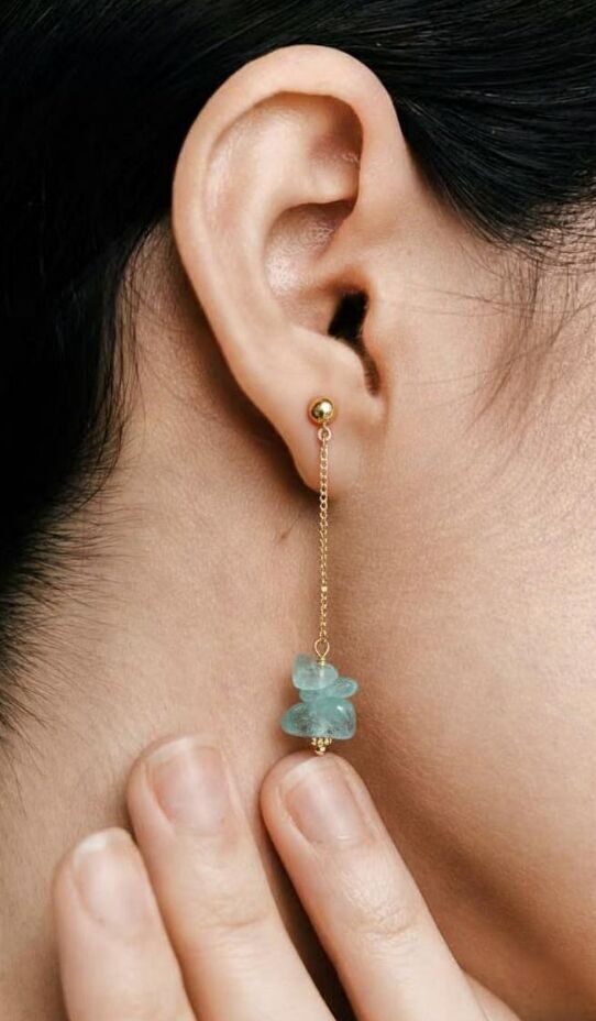 Orecchini di cristallo di quarzo colorato