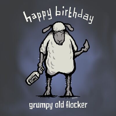 Flocker | Feliz cumpleaños, viejo Flocker | Tarjeta de cumpleaños en blanco