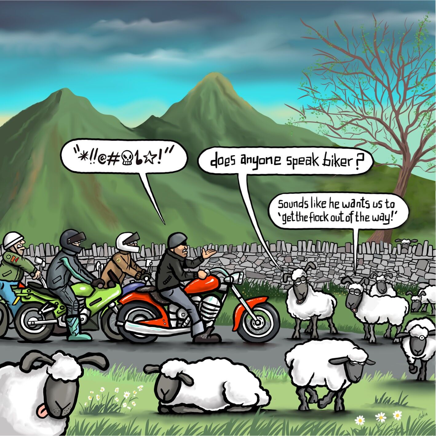 Flockers | ¡Fuera de aquí! VSII | Tarjeta de felicitación en blanco