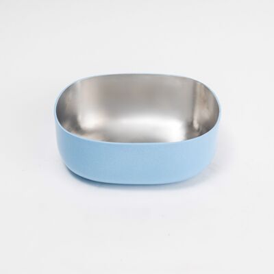 Steel Serveware Bowl, Blue- 6.50 x 4.75 x 2.50 Inches