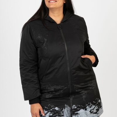 Abrigo estampado y acolchado de talla grande (C6622)