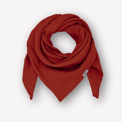 Écharpe en mousseline pour enfant • Rouge cuivré