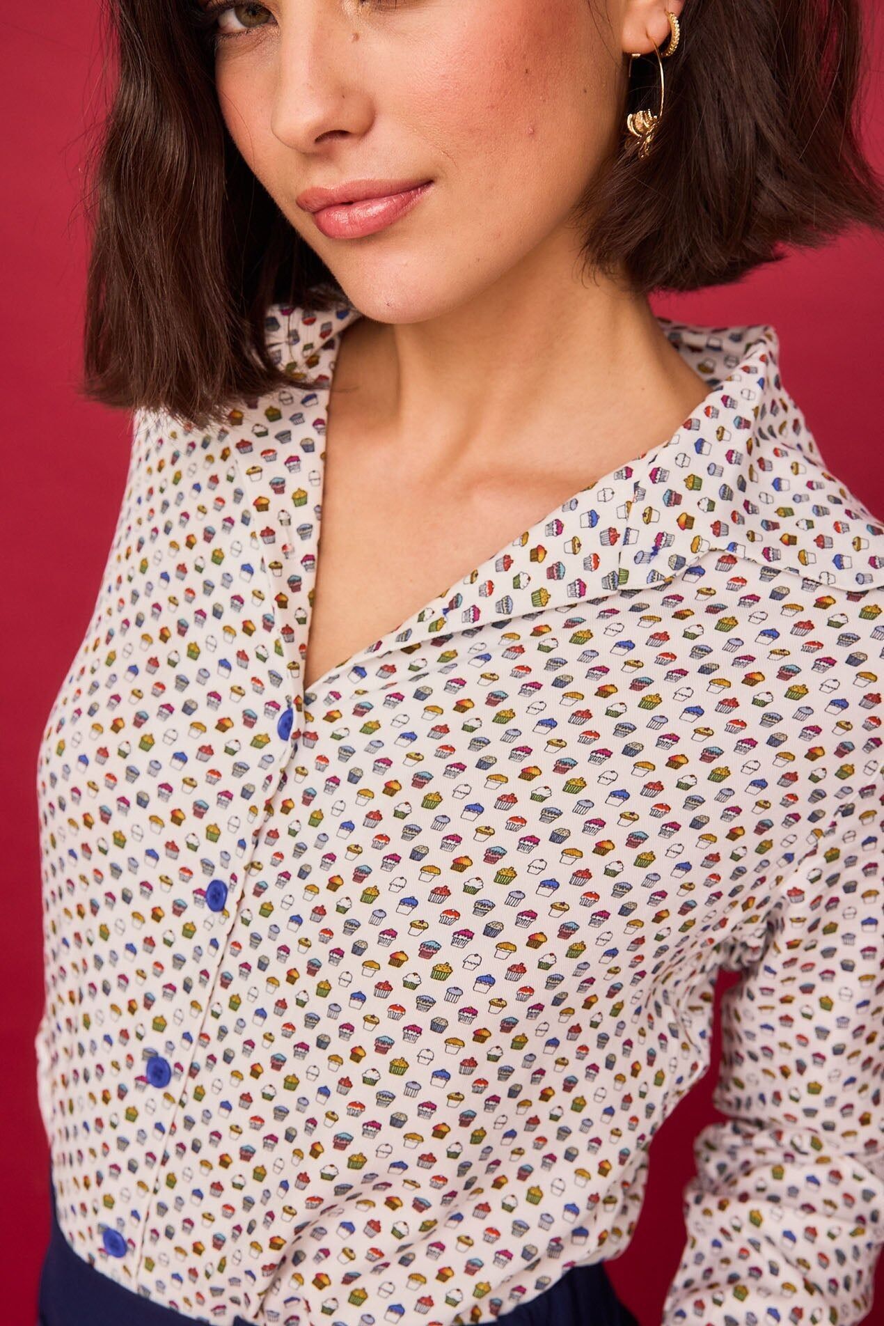 Camicia bianca castagna