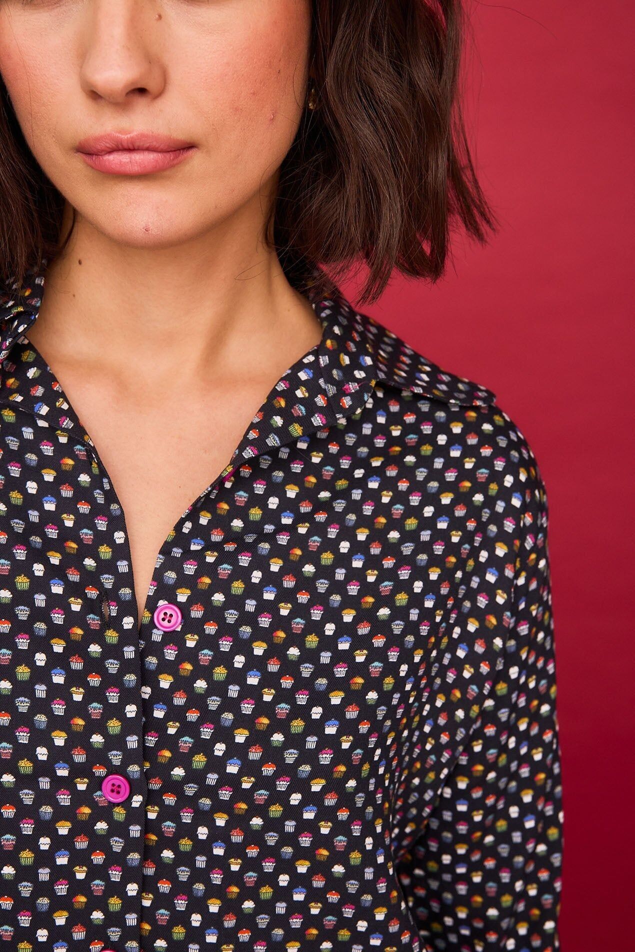 Camicia nera castagna