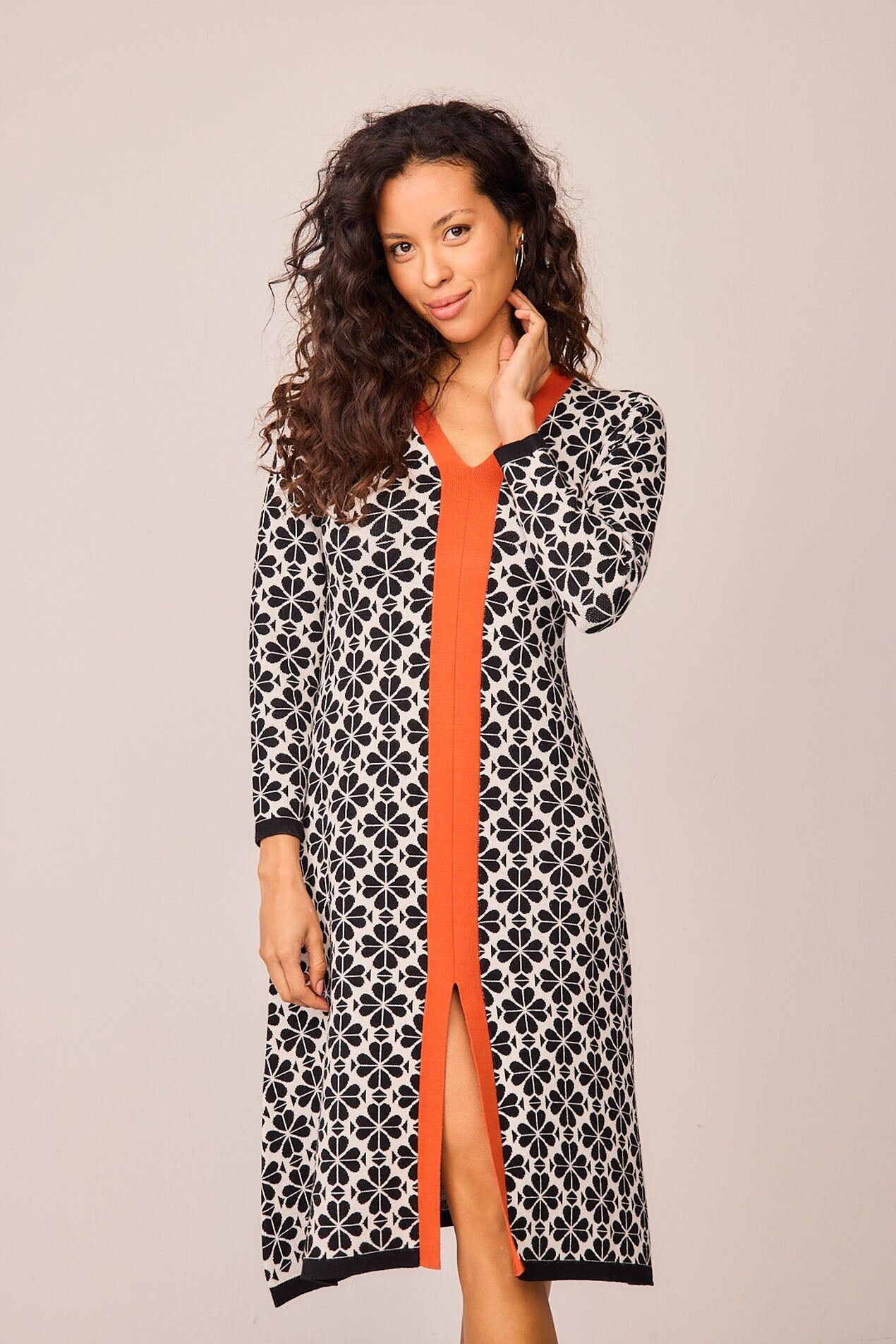 Abito lungo a fiori di muschio