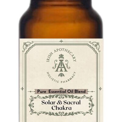 Plexus solaire et chakra sacré, mélange d'huiles essentielles pures